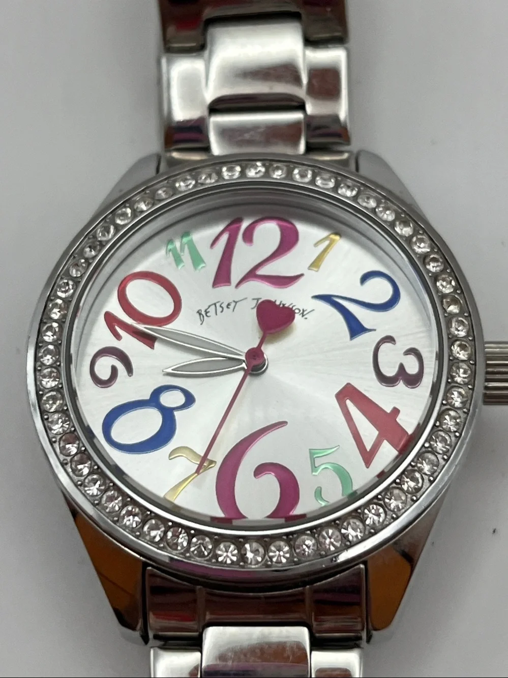 Betsey Johnson polished silver